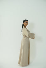 Load image into Gallery viewer, Moroccan caftan silk beige