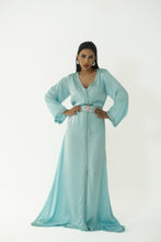 Load image into Gallery viewer, Moroccan caftan silk baby blue
