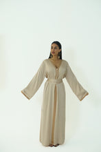 Load image into Gallery viewer, Moroccan caftan silk beige