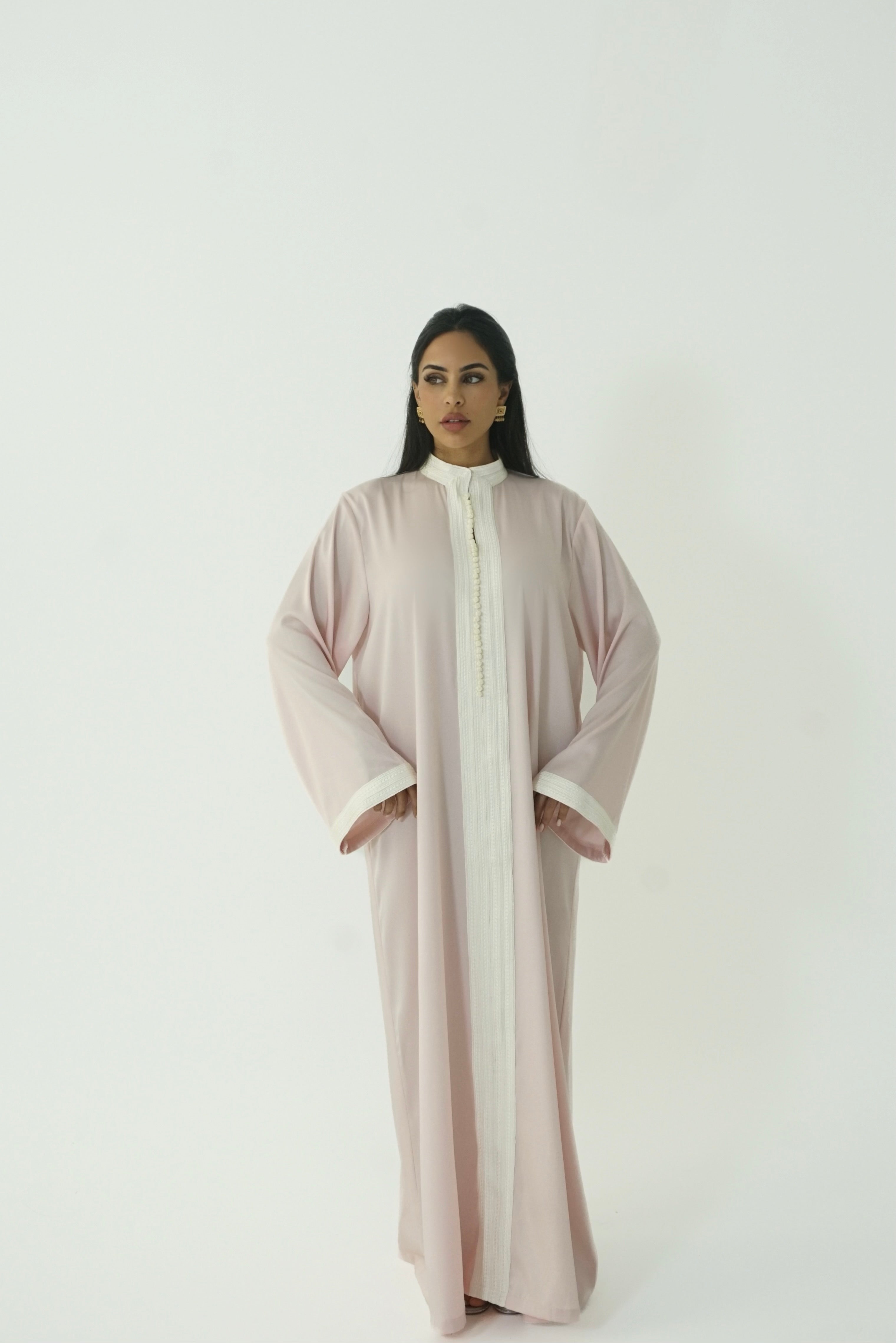 Moroccan dress habiba powder pink