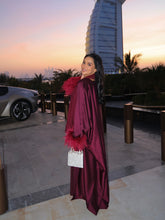 Load image into Gallery viewer, 2 pièces Luxury silky abaya feather